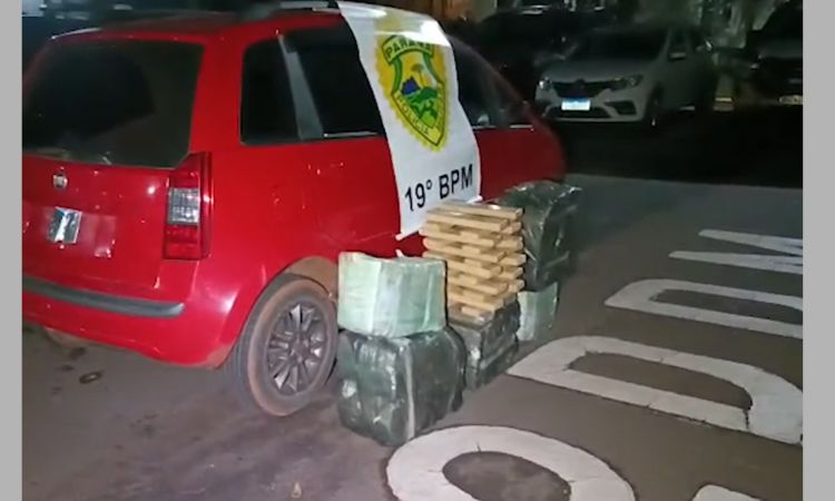 PM apreende 176 quilos de maconha após perseguição na PR-239