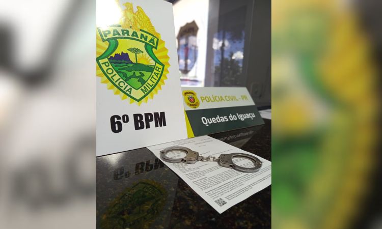 FORAGIDO HÁ UM ANO É CAPTURADO PELA PM E POLÍCIA CIVIL EM QUEDAS DO IGUAÇU