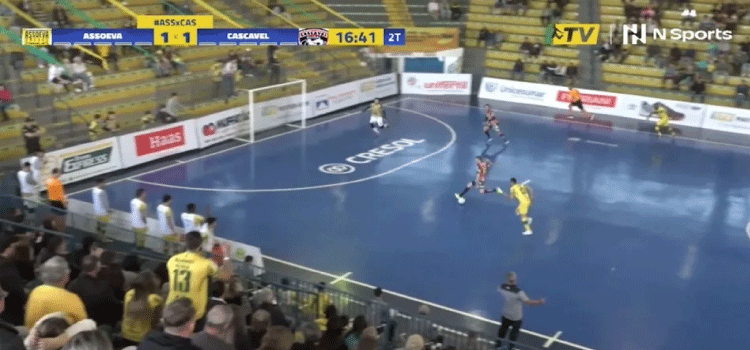 FUTSAL: Cascavel e Assoeva disputam vaga nas quartas de final da Liga Nacional de Futsal.