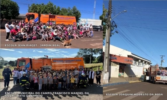 GUARANIAÇU: Escolas da Rede Municipal de Ensino passam por Treinamento com a Brigada Municipal