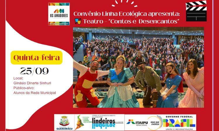 Guaraniaçu recebe espetáculo teatral do projeto “Correnteza Cultural”