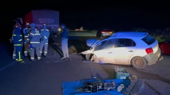 Homem morre em grave colisão traseira na BR-467 em Cascavel