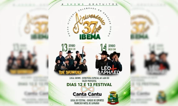 IBEMA: PROGRAMAÇÃO PARA O ANIVERSÁRIO DE 37 ANOS! 