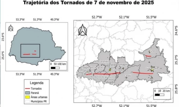Laudo Final do Simepar Eleva Tornados do Paraná a Categoria F4, a Mais Forte em 30 Anos