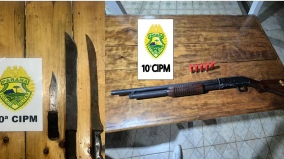 Mulher e crianças fogem para mata após ameaça com facão no interior de Laranjeiras do Sul