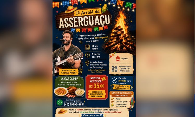 O Arraiá mais gostoso e solidário de Guaraniaçu está chegando!