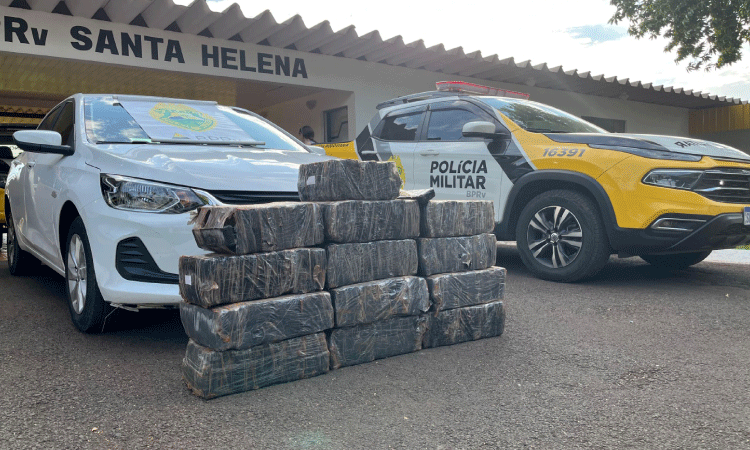 PM apreende 200 quilos de maconha após perseguição em Diamante do Oeste