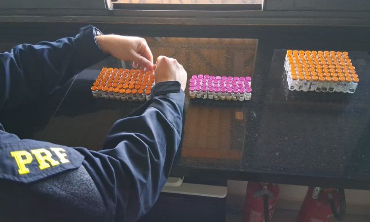 PRF apreende 180 frascos de produto para emagrecimento transportado de forma irregular na BR-277