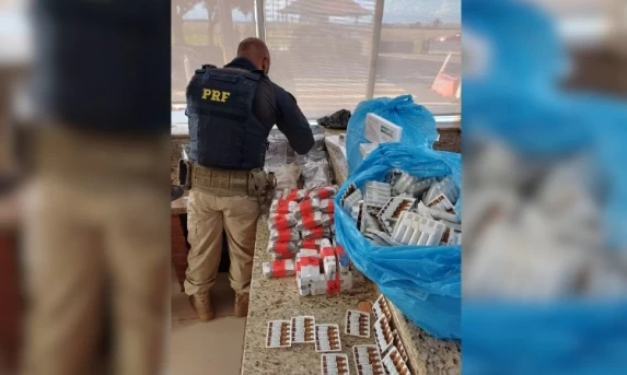 PRF apreende medicamentos irregulares e anabolizantes em van que transportava família na BR-277