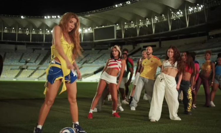 Shakira grava clipe da música oficial da Copa do Mundo 2026 no Maracanã