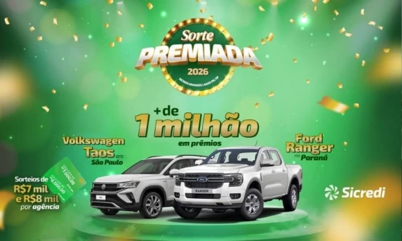Sicredi Grandes Lagos PR/SP realiza primeiro sorteio da campanha Sorte Premiada 2026 no dia 22 de maio