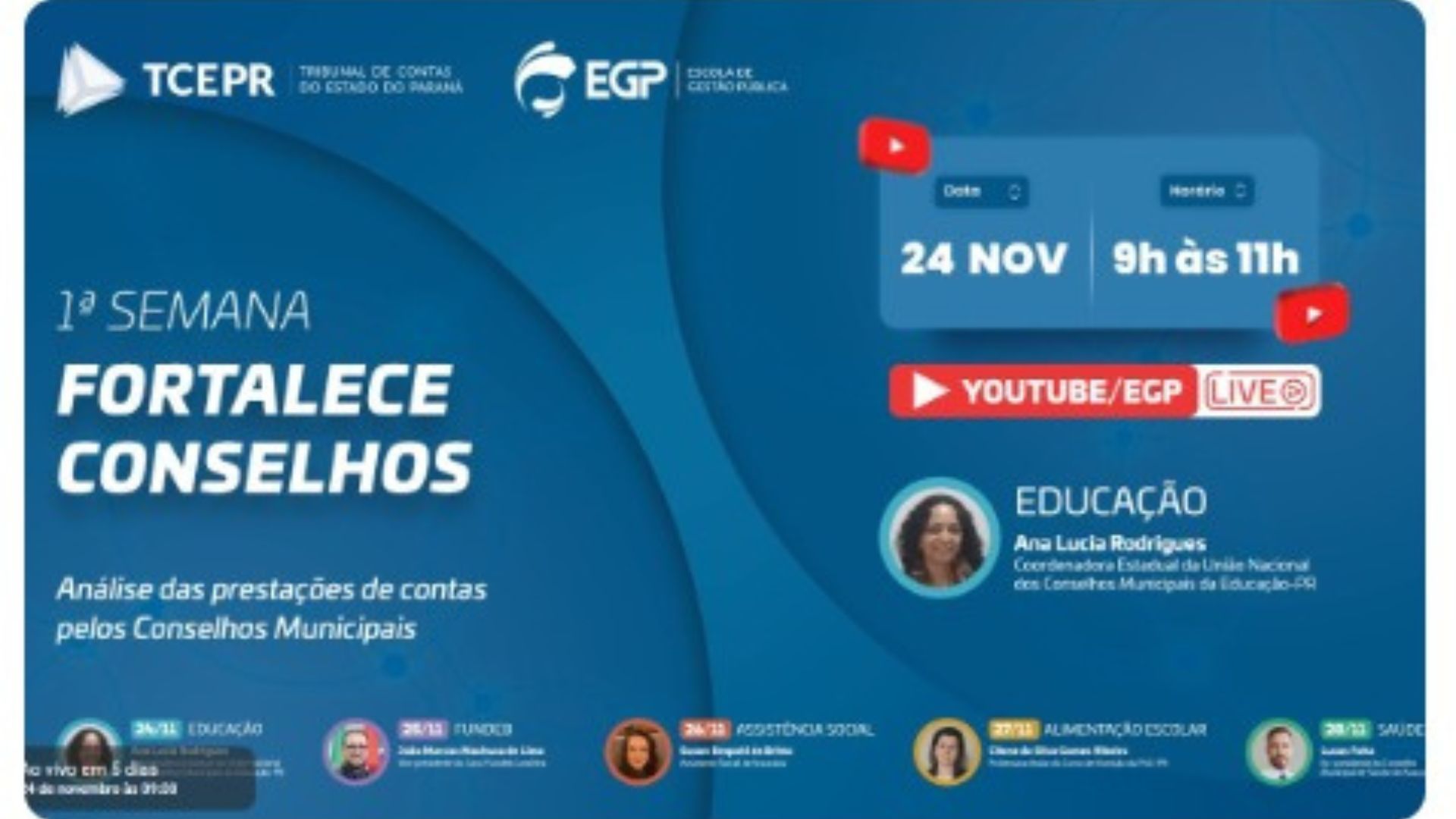 TCE-PR PROMOVE 1ª SEMANA FORTALECE CONSELHOS COM CAPACITAÇÃO GRATUITA E ONLINE