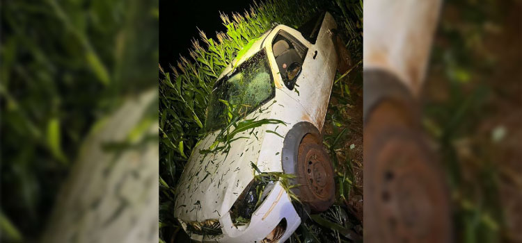 TRÂNSITO: Condutor perde controle da direção e sai da pista na PR 574 em Cafelândia.