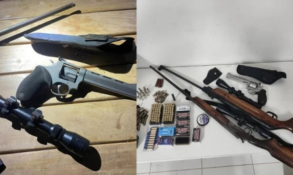 Violência Doméstica e Posse de Armas: Homem é Preso pela PM na Zona Rural de Guaraniaçu